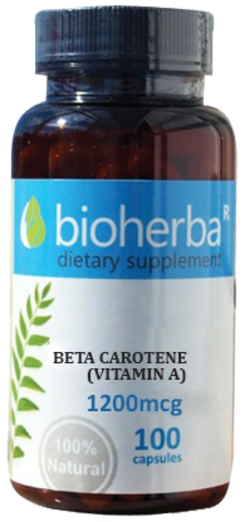 Bioherba Beta Carotene (Vitamin A) 1200 mcg [100 Κάψουλες]