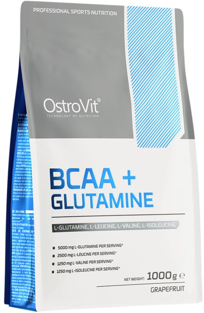OstroVit Pure BCAA 2:1:1 + L-Glutamine Powder [1000 Γραμμάρια] Γκρέιπφρουτ