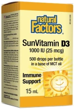Natural Factors Vitamin D3 Drops 1000 IU [15 ml]