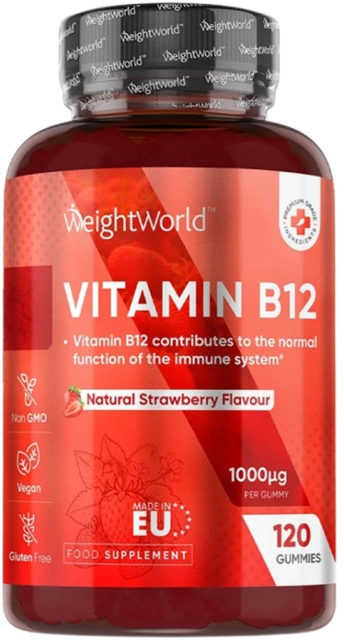 Weight World Vitamin B-12 Gummies 1000 mcg | as Methylcobalamine [120 Τσίχλες]