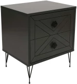 Κομοδίνο Luna 854KLN3310 50x40x55cm Anthracite