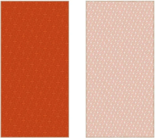 Πετσέτα Θαλάσσης Με Νεσεσέρ Motivo 03 Orange-Somon Feel & Touch Θαλάσσης 90x180cm Polyester-Polyamide