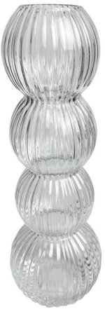 Βάζο 00.03.32501 Φ15x42cm Clear Γυαλί