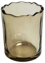 Κηροπήγιο Ρεσώ 00.03.32551 Φ5,2x6,4cm Brown Γυαλί