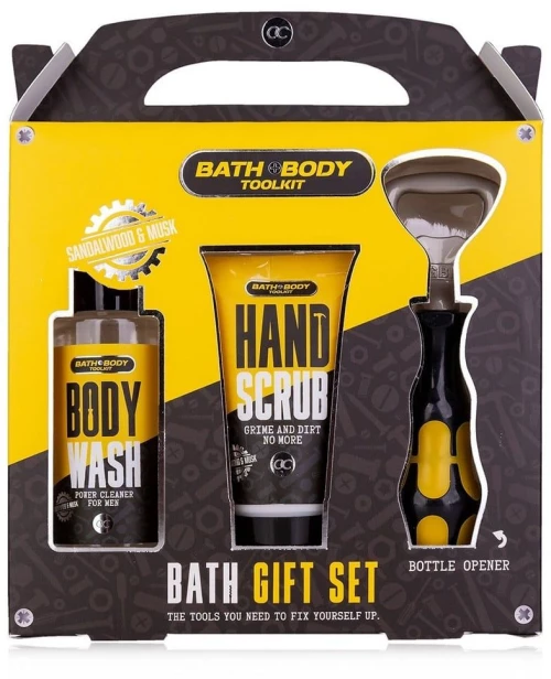 Ανδρικό Σετ Περιποίησης Bath & Body ACNT-6059220 (3τμχ) Με Αφρόλουτρο 100ml, Scrub Xεριών 50ml Και Ανοιχτήρι Μπουκαλιών Accentra