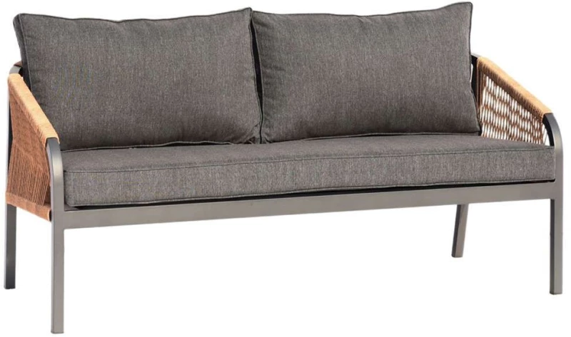 Καναπές Shai HM6055.03 Τριθέσιος Με Μαξιλάρια Anthracite Τριθέσιος