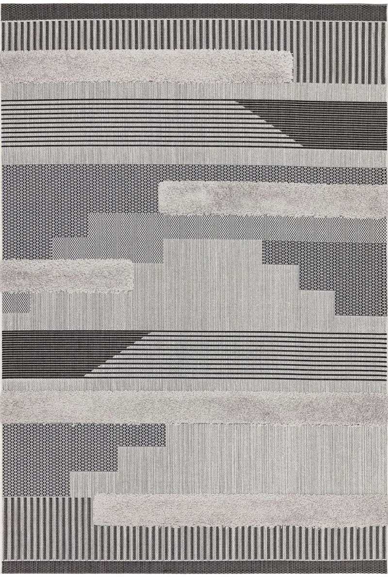 Χαλί Monty MN05 Geometric Black-Grey Asiatic London 80X150cm