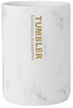 Ποτήρι Μπάνιου Marble 02-21801 8x10cm White Estia Πολυρεσίνη