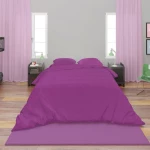 Σεντόνια Solid 501 (Σετ 4τμχ) Dark Magenta DimCol Υπέρδιπλο 240x270cm 100% Βαμβάκι