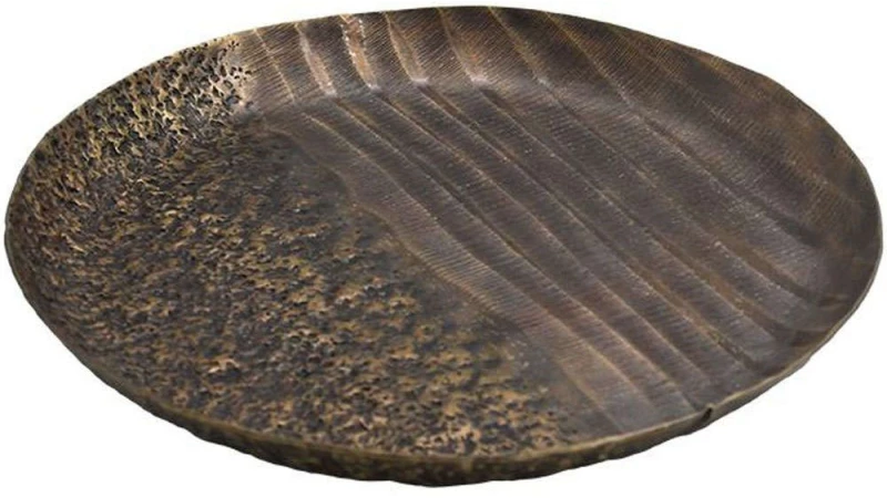Διακοσμητική Πιατέλα 941-124-010 32x3cm Bronze Μέταλλο