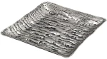 Διακοσμητική Πιατέλα 941-124-025 25x25x3cm Silver Μέταλλο