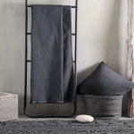 Ριχτάρι Figma Dark Grey Ρυθμός Τριθέσιο 180x280cm Βαμβάκι-Πολυέστερ