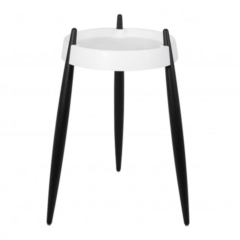 Τραπεζάκι Βοηθητικό Liola ZLS0102 40x67cm White-Black Zafferano