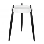 Τραπεζάκι Βοηθητικό Liola ZLS0102 40x67cm White-Black Zafferano