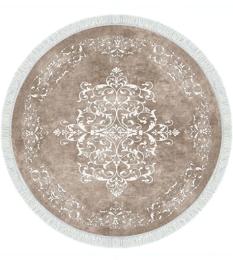 Χαλί ALN400616BJ17 Beige-White Conceptum Hypnose 100X100cm Round