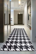 Χαλί Kazayağı Djt Black-White Conceptum Hypnose 80X120cm