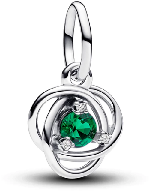 Σύμβολο Pandora Αέναοι κύκλοι με πράσινη πέτρα 793125C05