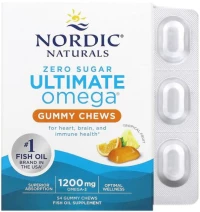 Nordic Naturals Ultimate Omega Gummy Chews 1200 mg [54 Τσίχλες] Tropical punch