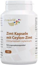 VitaWorld Zimt Kapseln mit Ceylon-Zimt 500 mg [100 Κάψουλες]