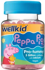 Vitabiotics Wellkid Peppa Pig Pro-tummy [30 Τσίχλες] Πορτοκάλι