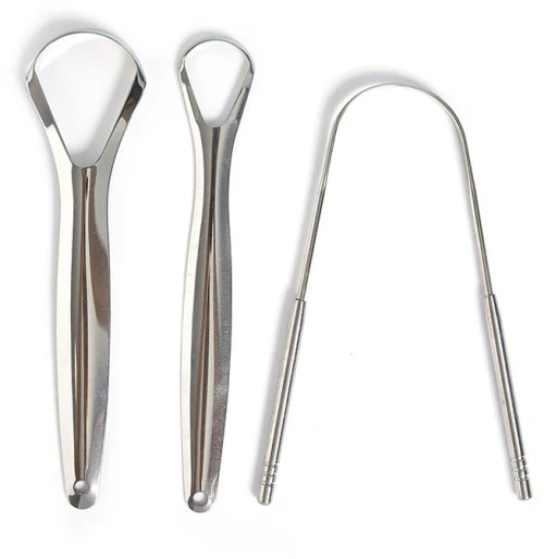 Set Ξύστρες Γλώσσας Stainless Steel Cleaning Tongue Tools, 3τμχ