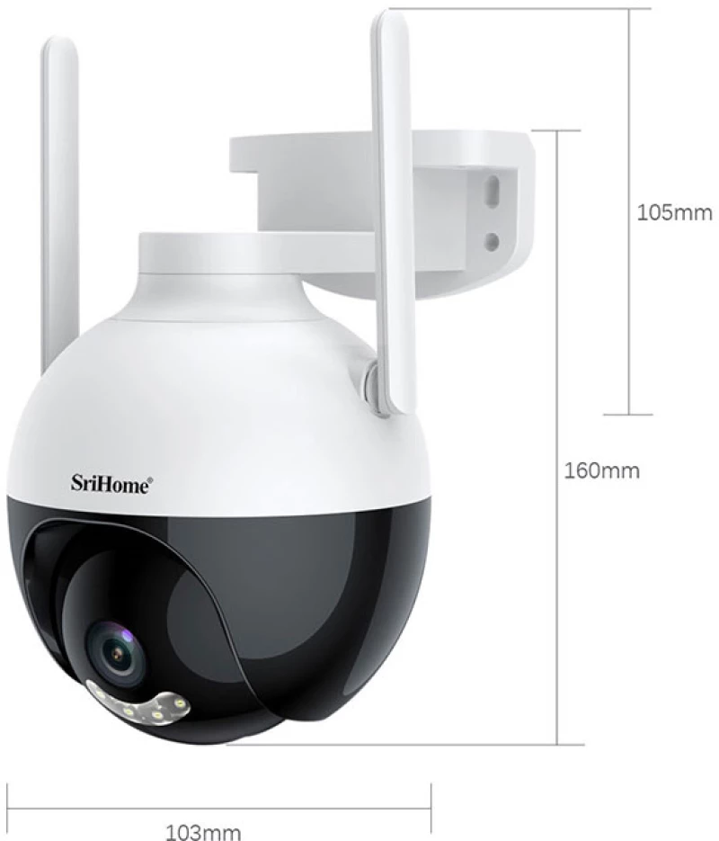 SRIHOME PZT WIFI CAMERA 2MP