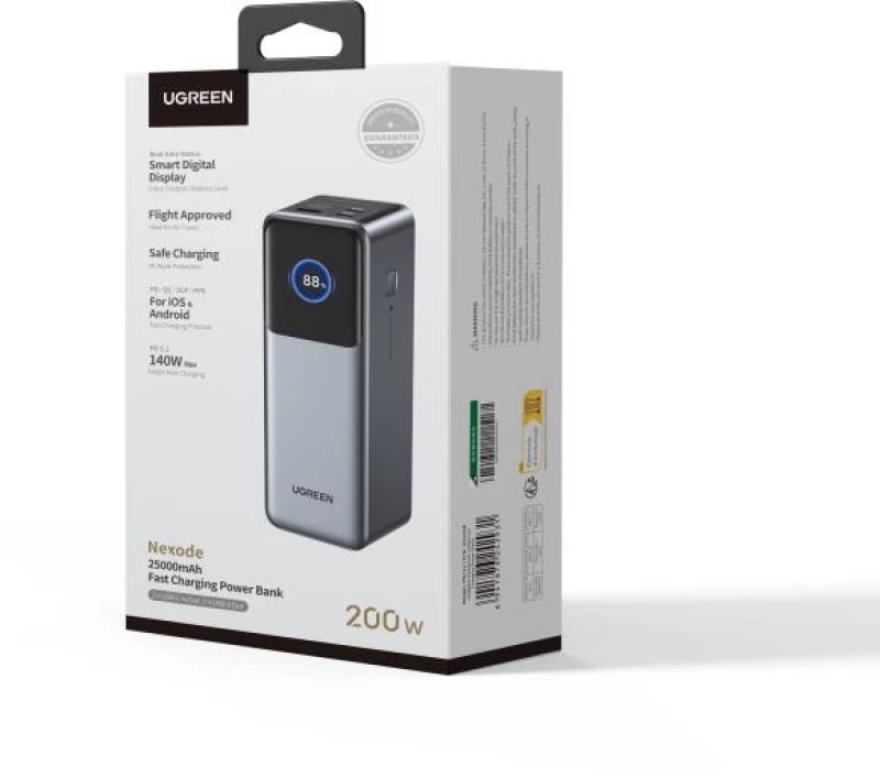 Power Bank UGREEN 25000mAh 200W PDx2 & QC3.0x1 PB722 35525B