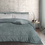 Κουβερτοπάπλωμα sherpa μονό γκρι 160x220cm Das Home 1179