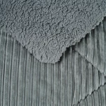 Κουβερτοπάπλωμα sherpa μονό γκρι 160x220cm Das Home 1179