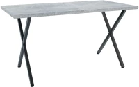 Τραπέζι Houston Γκρι-Μαύρο 160x80x77cm
