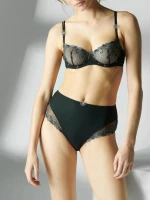 Γυναικείο σουτιέν Simone Pérèle - Μαύρο - Δαντέλα - Half Cup D E F - Polyamide - Regular Fit