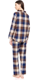 Γυναικεία Πυτζάμα Pink Label - Σεμιζιέ - Καρό Print - Cotton - Regular Fit