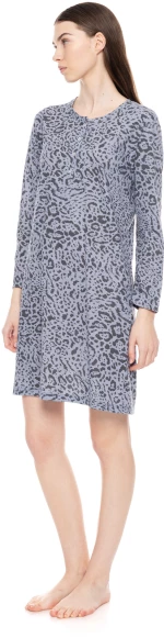 Γυναικείο Νυχτικό Pink Label - Γκρι Leopard - Regular Fit - Cotton