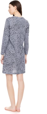Γυναικείο Νυχτικό Pink Label - Γκρι Leopard - Regular Fit - Cotton