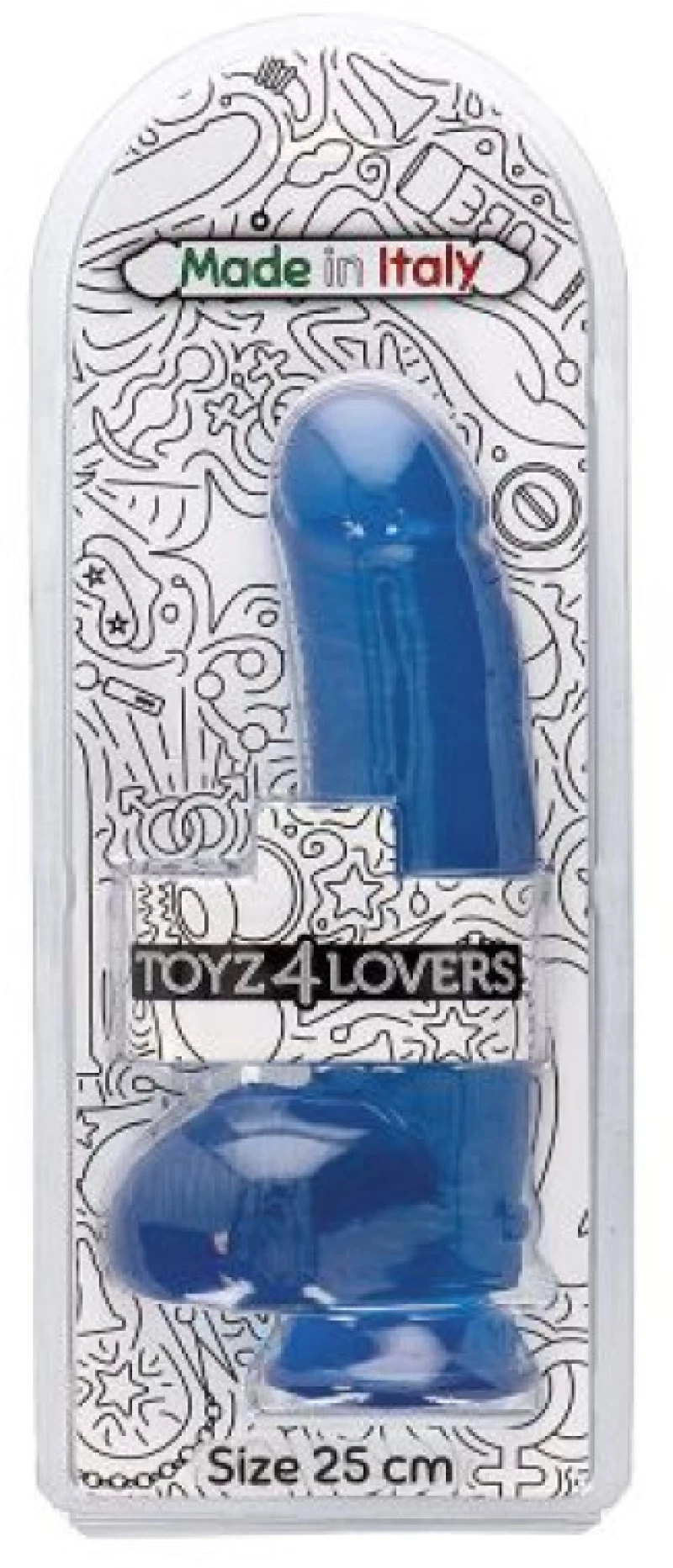 Achille transparent blue Dildo