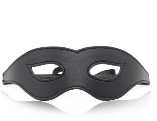 NAUGHTY TOYS Bondage domino black faux leather eye mask