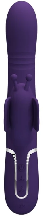 PRETTY LOVE - MULTIFUNCTION RABBIT VIBRATOR 4 IN 1 BUTTERFLY PURPLE