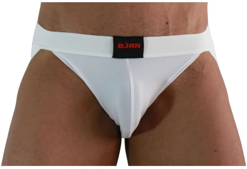 BURN - 007 JOCK LYCRA WHITE