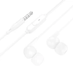 HOCO M124 ΑΚΟΥΣΤΙΚΑ 3.5MM JACK WIDE UNIVERSAL ΜΕ ΜΙΚΡΟΦΩΝΟ , ΛΕΥΚΑ