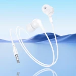 HOCO M124 ΑΚΟΥΣΤΙΚΑ 3.5MM JACK WIDE UNIVERSAL ΜΕ ΜΙΚΡΟΦΩΝΟ , ΛΕΥΚΑ