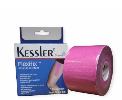 Kessler Flexifix Ροζ Αυτοκόλλητη Ελαστική Ταινία Κινησιολογίας 5cm x 5m