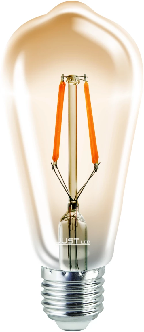 JUST LED JUSTLed-LED Filament Ε27 ST64 10W 3000K Θερμό AMBER DIM (B276410301)