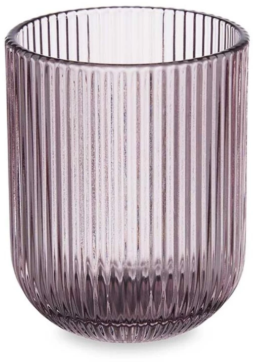 Ποτήρι νερού ριγωτό ροζ 270ml/7,5x9,2cm