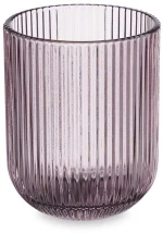 Ποτήρι νερού ριγωτό ροζ 270ml/7,5x9,2cm
