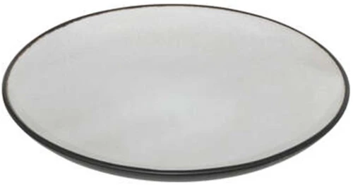 Πιάτο γλυκού STONEWARE ασπρο -μαύρο  Φ21cm