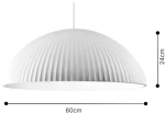Inlight Κρεμαστό φωτιστικό λευκό από γύψο 1XE27 D:60cm (4063-White)