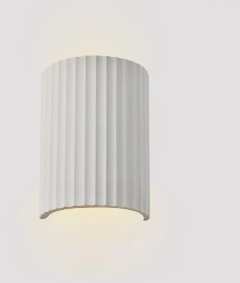 Inlight Επιτοίχιο λευκό φωτιστικό από γύψο 2XGU10 D:22cm (43055-White)