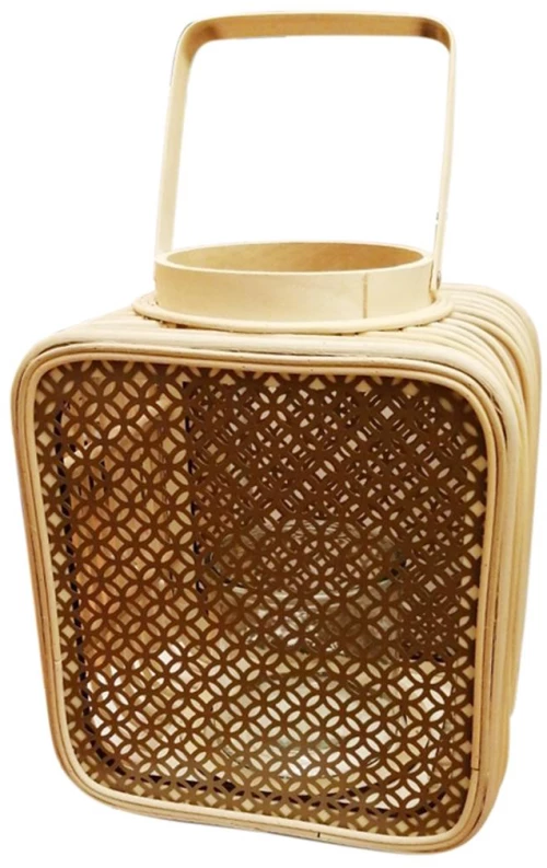 Φανάρι rattan με ψάθα 24X19X28