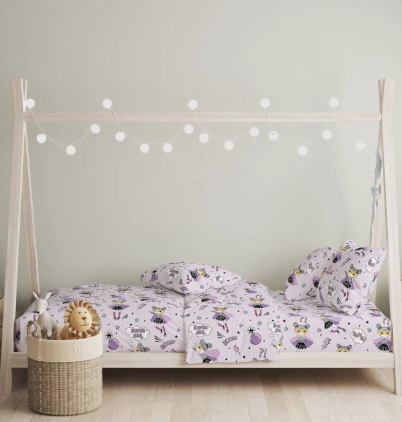 Σεντόνια Σετ Ballet Purple - 165x270+50X70