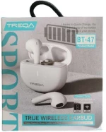 In-ear Bluetooth 5.0 Handsfree Ακουστικά και Θήκη Φόρτισης BT-47 Λευκά